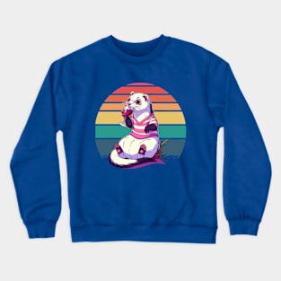 Vintage Ferret 90’s Anime designs Crewneck Sweatshirt